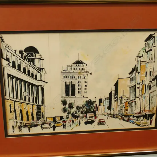 W WHITE W/C INK 'DOENTOEN' QUEEN ST AUCKLAND '60's