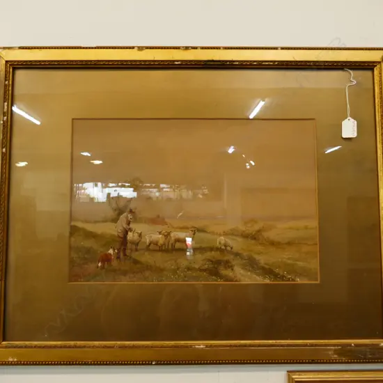 ENGLISH WATERCOLOUR, EXTENSIVE RURAL LANDSCAPE SIGNED J BARCLAY, 280 x 425mm