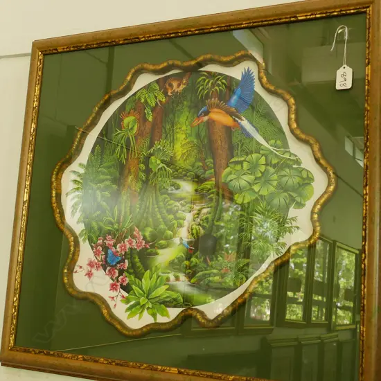 QUALITY FRAMED TROPICAL FOREST STREAM  PICTURE
