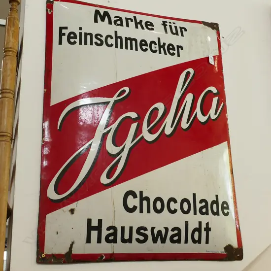 VINTAGE GERMAN TIN ADVERTISING SIGN 800 X 580