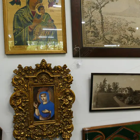 TWO FRAMED ICON PRINTS - 530 X 390MM