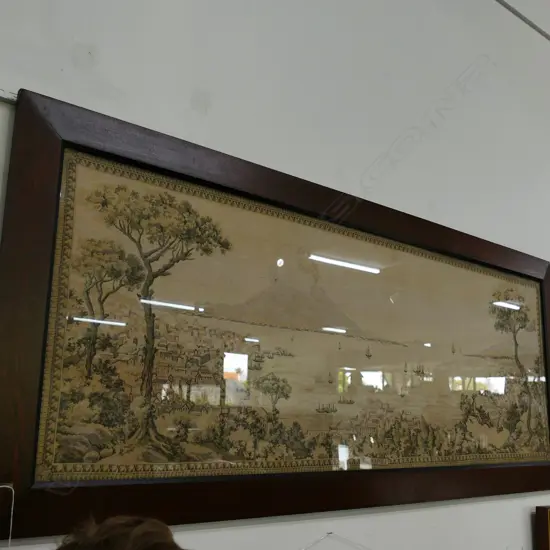 OAK FRAMED TAPESTRY OF NAPOLI