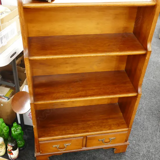 MAHOGANY WATER FALL BOOKCASE H 1160 MM