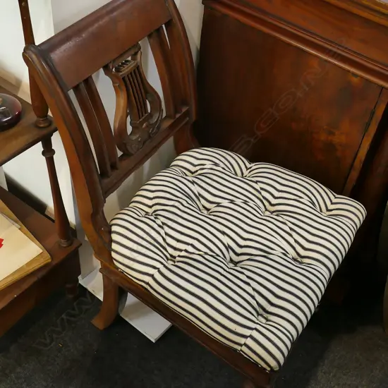 6 HARP BACK MAHOGANY CHAIRS