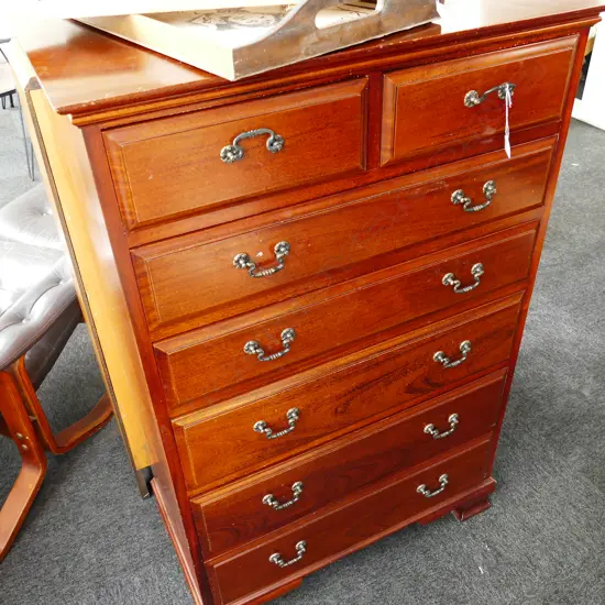 MAHOGANY SEVEN DRAWER CHEST