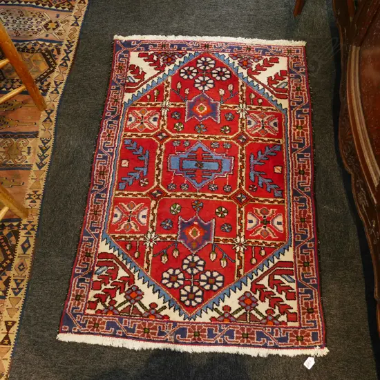 SMALL HAND KNOTTED RUG 1260 X 870 MM 