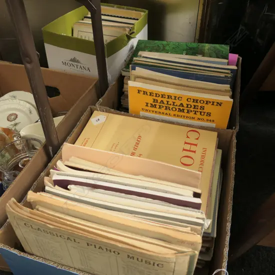 3 BOXES ASST SHEET MUSIC