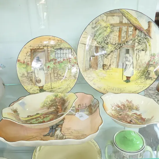 ROYAL DOULTON ASST SERIES WARE DISHES, LARGEST BEING W. 270MM