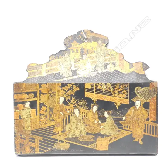 VICTORIAN PAPER MACHE LETTER POCKET 