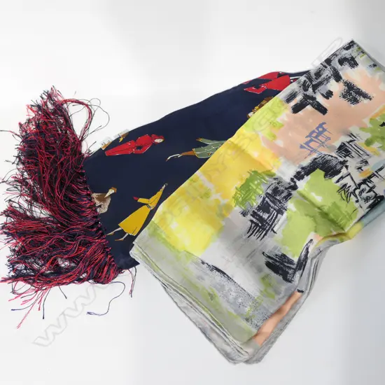 LANVIN & AQUA CULUM SILK SCARVES