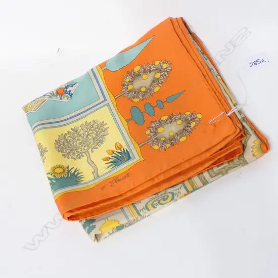 HERMES SILK SCARF SIGNED AS NEW