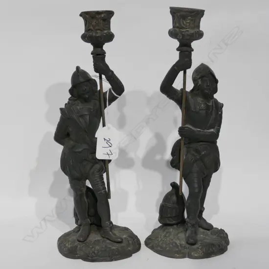 PR OF GUARDS CANDLESTICKS WITH HELMET SNUFFERS H260 MM