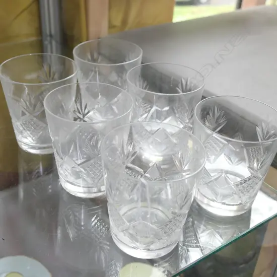 6 CRYSTAL WHISKEY GLASSES
