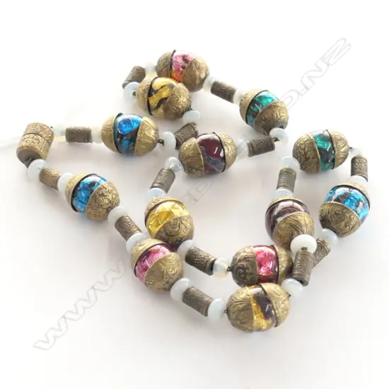 EDWARDIAN FRENCH GLASS BEAD NECKLACE (G122749)