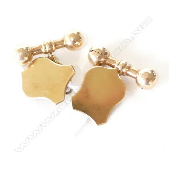 PR NZ COLONIAL 15CT ROSE GOLD CUFFLINKS