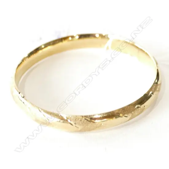 14K GOLD HINGED BANGLE 8.87GMS