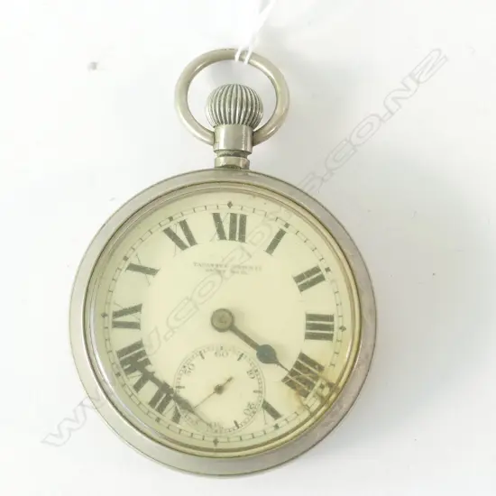NICKEL CASED KEYWIND POCKET WATCH AS-IS