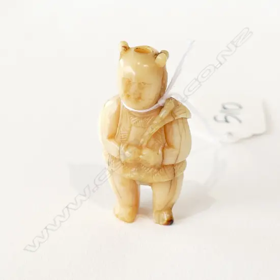 OLD CHINESE MARINE IVORY NETSUKE FIGURE