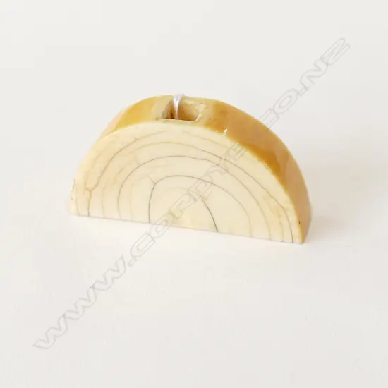 OLD IVORY FAN FORM PIECE