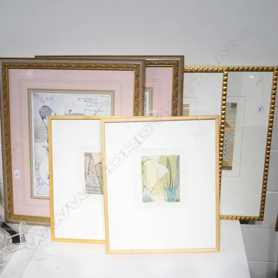 3 PAIRS OF FRAMED PRINTS/ENGRAVINGS 700 X 590 MM