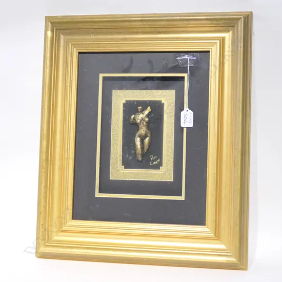 FRAMED NUDE SCULPTURE BY PAM COOPER 520 X 420 MM