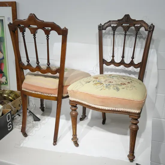 PR OF TAPESTRY SIDE CHAIRS