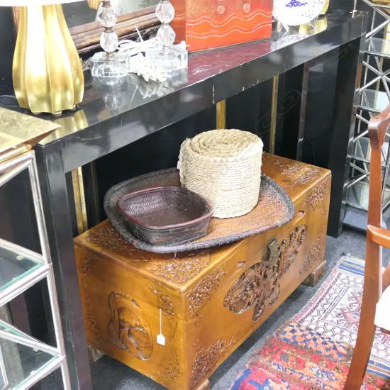 BLACK LACQUER CONSOLE TABLE A/F L. 1550MM