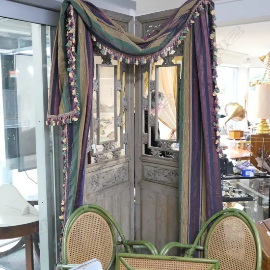 LOT OF TASSELED CURTAINS  (DOES NOT INCLUDE THE TASSEL CORDS)