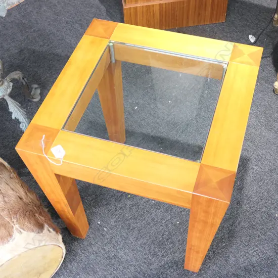 GLASS INSET SIDE TABLE H530 MM