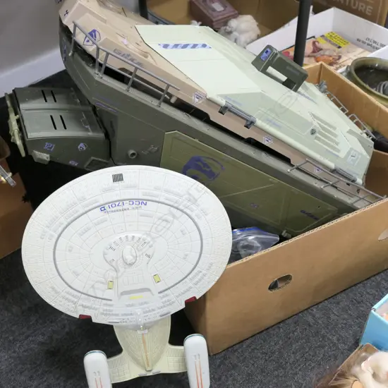 BOX LOT GI JOE AND STAR TREK TOYS