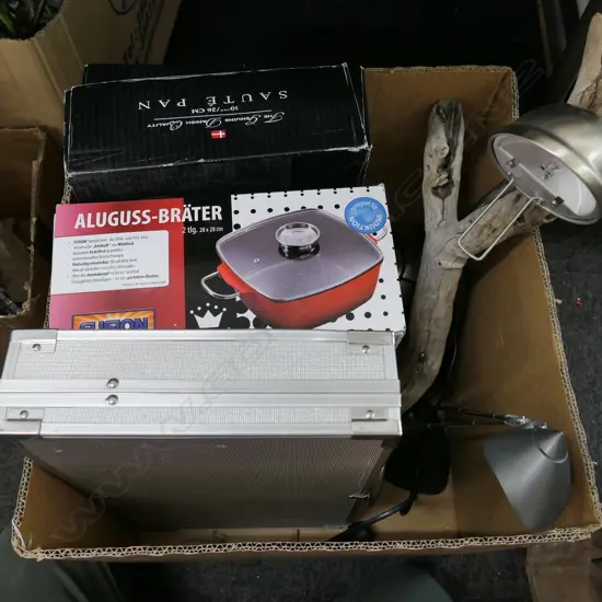 LOT COOKWARE/ LIGHTS ETC