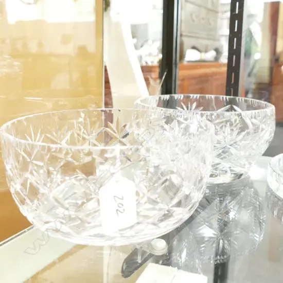 TWO CRYSTAL BOWLS