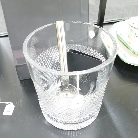 WATERFORD CRYSTAL ICE BUCKET + SCOOP IN BOX AS NEW