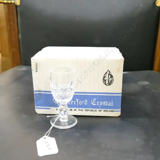 6 WATERFORD CRYSTAL COLLEEN PATTERN STEMMED LIQUEUR GLASSES