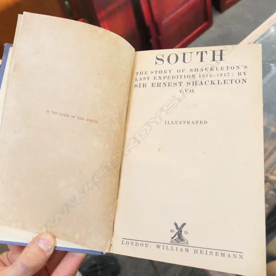'SOUTH' BOOK by ERNEST SHACKLETON OF LAST EXPED. 1914-17