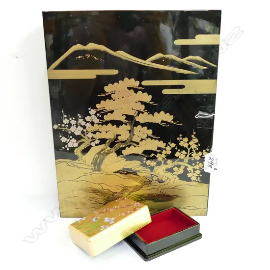 2 JAPANESE LACQUER BOXES