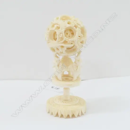 IVORY MYSTERY BALL AND STAND