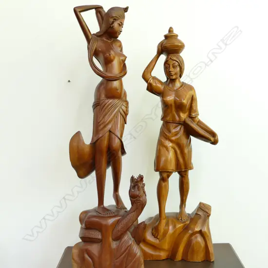 2 BALINESE FIGURES 660MM H