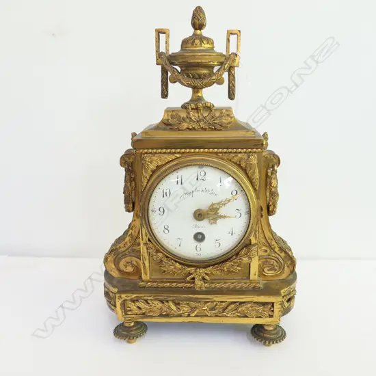 SMALL FRENCH MANTLE CLOCK MISSING PENDULUM 270MM H