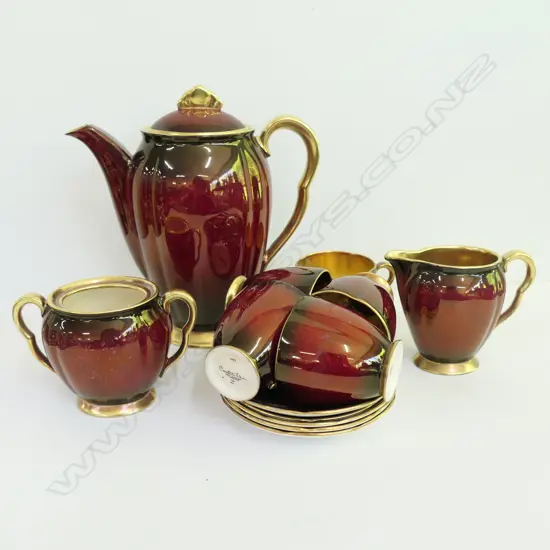 CARLTON WARE ROUGE ROYALE COFFEE SETS