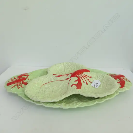 TWO CARLTON WARE LOBSTER PLATTERS