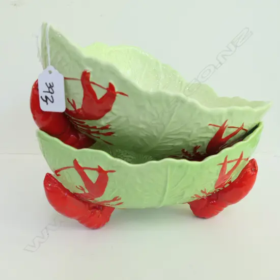 PAIR OF CARLTON WARE LOBSTER BOWLS