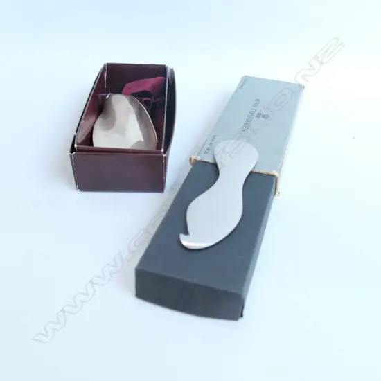 GEORG JENSEN SILVER SHOE HORN & S/STEEL ORANGE PEELER