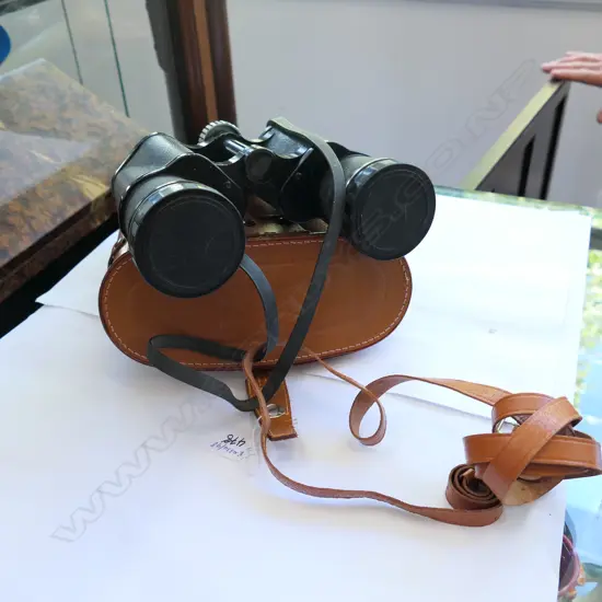 PR OF ALCRON CASED BINOCULARS