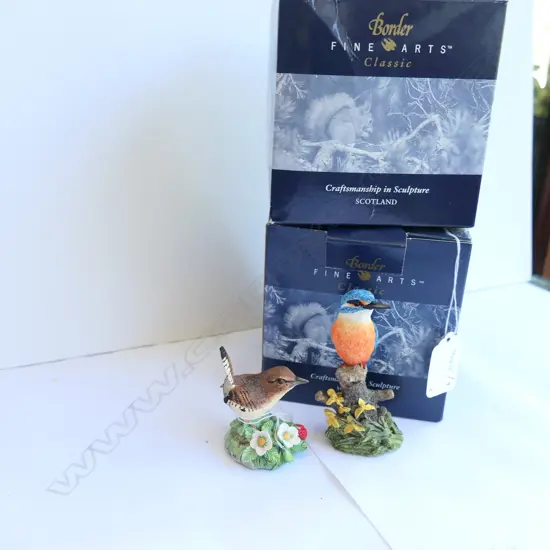 BORDER FINE ARTS -KINGFISHER-JENNY WREN---BOXED