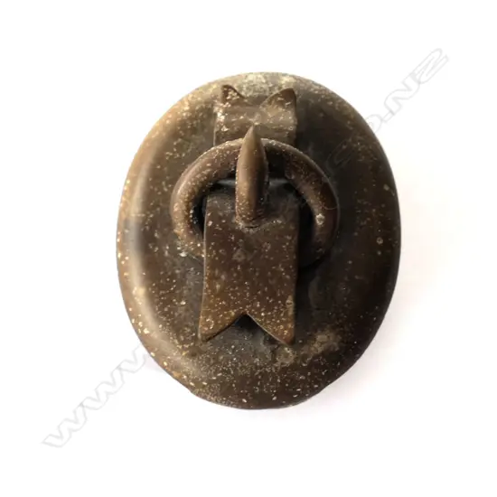 VICTORIAN BUCKLE BROOCH POSS. VULCANITE