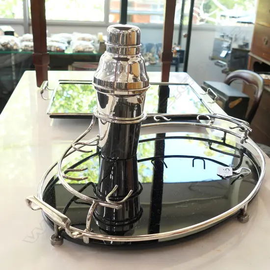ART DECO STYLE COCKTAIL/SHAKER & TRAY