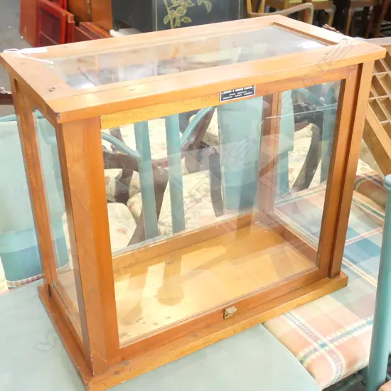VINTAGE MAHOGANY GLAZED  DISPLAY CABINET ...