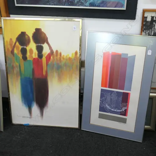 SCREENPRINT 16/22 SIGNED ? AND OIL BY SEVERINO LACAMBRA (1918- 85)