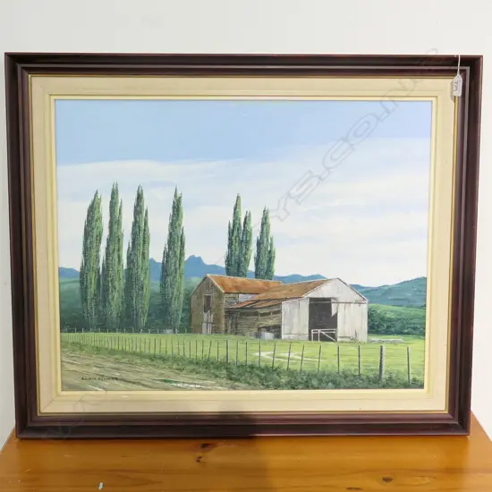 ALAN STOKES, OIL ON BOARD, LANDSCAPE